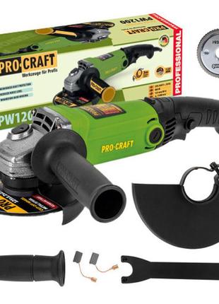 Кутошліфувальна машина procraft pw1200 125 мм