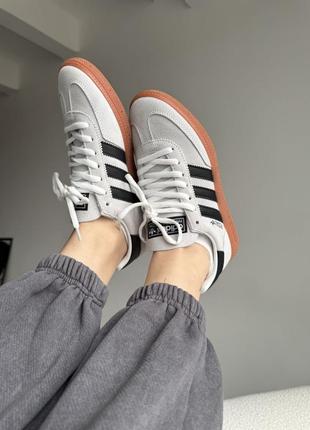 Кроссовки adidas spezial grey black gum9 фото