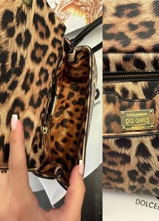 Леопардовая маленькая сумка mini dolce & gabbana9 фото