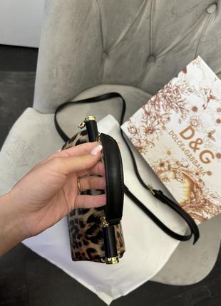 Леопардовая маленькая сумка mini dolce & gabbana5 фото