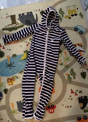 Розпродаж 🍁86/92 ❤️ новий флісовий чоловічок піжама комбінезон