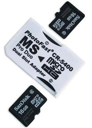 Переходник с microsd на sony memory stick pro duo (cr-5400)2 фото