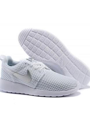Мужские белые кроссовки nike roshe run one br(найк рош ран) - rr025
