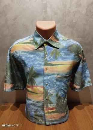 Стильна сорочка з коротким рукавом в принт бренду mckay1 фото