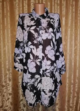 💜💜💜красивая легкая женская кофта, блузка 16 р. в цветочный принт dorothy perkins💜💜💜7 фото