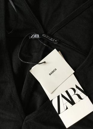 Базова сукня міді з контрастним поясом zara розмір l8 фото