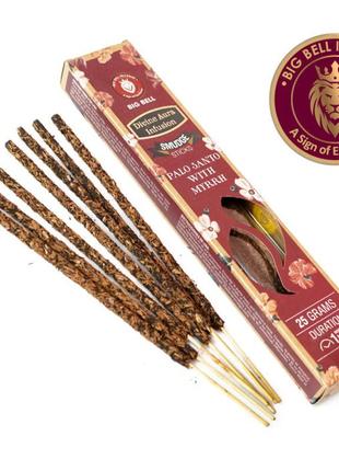 Big bell smudge palo santo myrrh 25 грамів пало санто мірра, ароматичні палички, оліїсті пахощі