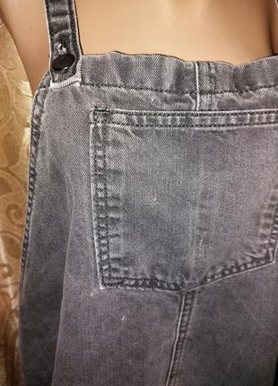 💜💜💜стильный женский джинсовый, котоновый короткий серый сарафан denim💜💜💜5 фото
