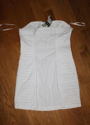 Новое белое модное платье, размер s, хлопок4 фото