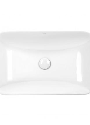 Раковина qtap scorpio 610х380х150 white с донным клапаном qt1411k491w