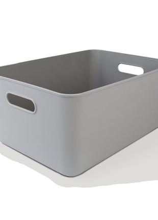 Ящик органайзер xl, для хранения мелких предметов, серый, 360х257х160 мм.4 фото