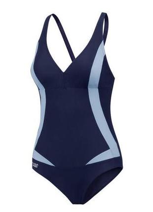 Купальник закритий для жінок aqua speed greta ii 1175 темно-синій, блакитний 46