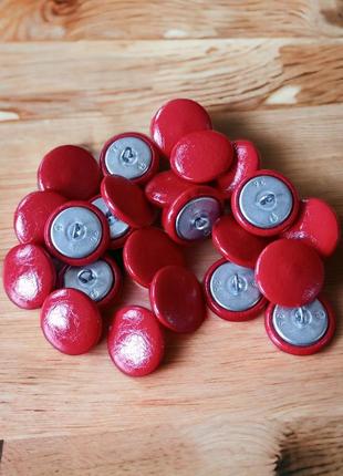 Мебельные пуговицы цвет красный кожзам, пуговицы для творчества, 22 мм, пуговицы для корректной стяжки