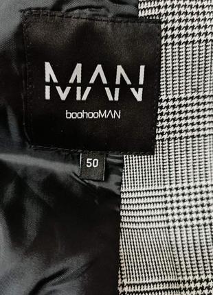 Пиджак мужской в клетку boohoo man3 фото