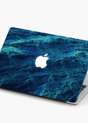 Чохол пластиковий apple macbook pro 14.2 a2442 морські хвилі (sea waves) макбук про case hard cover