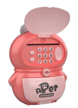 Дитяча електронна скарбничка-сейф ігровий термінал рожевий5 фото