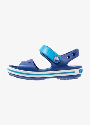 Крокс крокбенд дитячі санділі сині crocs crocband sandal cerulean blue/ocean2 фото