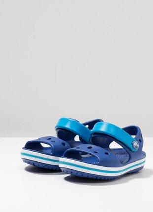 Крокс крокбенд дитячі санділі сині crocs crocband sandal cerulean blue/ocean3 фото