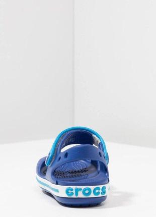 Крокс крокбенд дитячі санділі сині crocs crocband sandal cerulean blue/ocean4 фото
