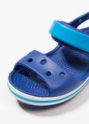Крокс крокбенд дитячі санділі сині crocs crocband sandal cerulean blue/ocean8 фото