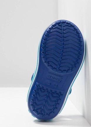 Крокс крокбенд дитячі санділі сині crocs crocband sandal cerulean blue/ocean9 фото