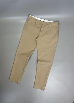 Базові бежеві брюки zara, оригінал, зара, молочні, кавові, однотонні, мом, mom, штани, класичні1 фото