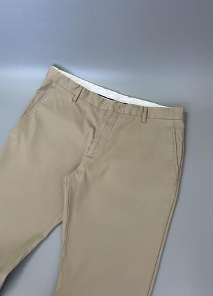 Базові бежеві брюки zara, оригінал, зара, молочні, кавові, однотонні, мом, mom, штани, класичні2 фото