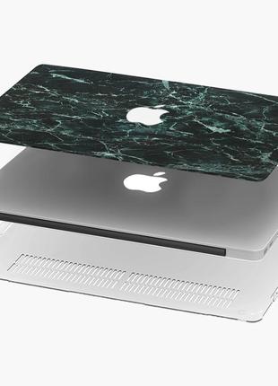 Чохол пластиковий apple macbook pro 14.2 a2442 зелений мрамор (green marble) макбук про case hard cover4 фото