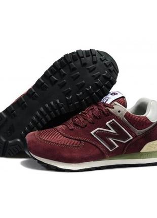 New balance 574 бордові жіночі