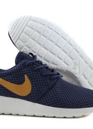 Женские темно - синие  nike roshe run br one - r029
