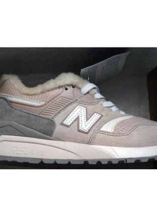 Женские зимние кроссовки new balance с мехом - nz0141 фото