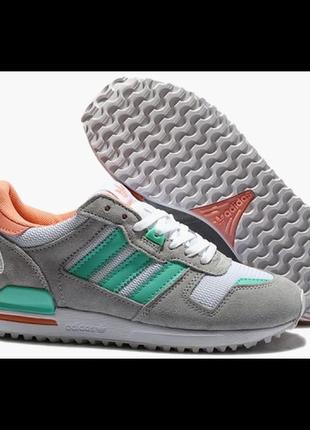 Женские кроссовки adidas zx 700 grey/turquoise