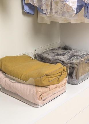 Пластиковий ящик для зберігання 345х250х147мм, прозорий