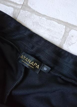 Юбка черная миди ayanapa с вышивкой из цветов8 фото