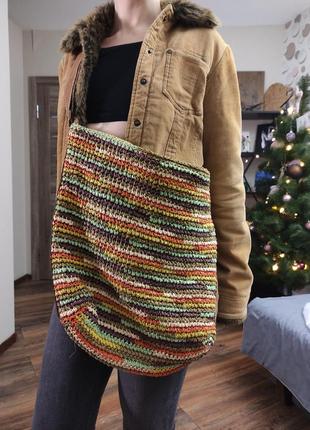 Плетеная большая сумка2 фото