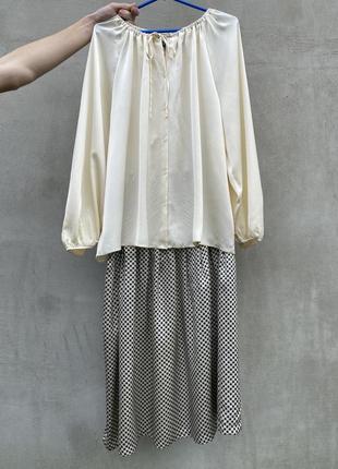 Сатинова блуза2 фото