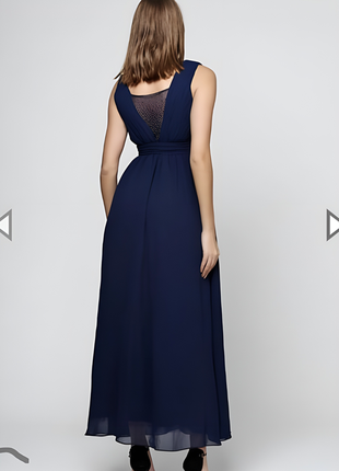 Вечернее длинное синее платье 46 48 размер6 фото