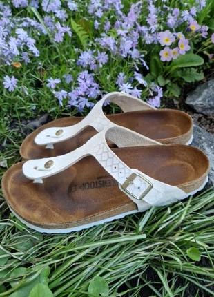 Ортопедичні шльопанці в'єтнамки на корку birkenstock/ розмір 40 оригінал1 фото