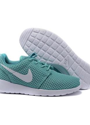 Женские ментоловые кроссовки nike roshe run br one - r026