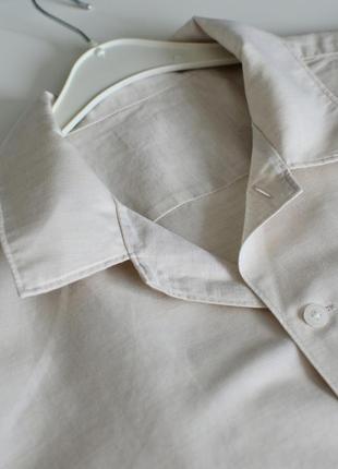 Ідеальна лляна сорочка uniqlo. легка натуральна сорочка льон. сорочка оверсайз2 фото