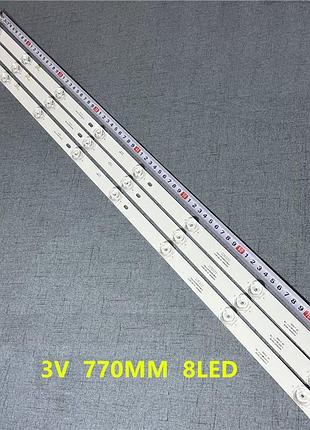 Підсвітка 43" k430wdd1 a3 4708-k43wdd-a3117n01 8led 3v 770mm
