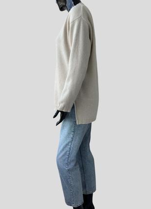 Подовжений кашеміровий светр burberrys burberry вільного крою кашемір вовна4 фото