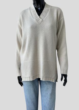 Подовжений кашеміровий светр burberrys burberry вільного крою кашемір вовна1 фото