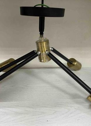 (витринный образец) люстра світильник стельовий в сучасному стилі лофт чорна із патронамом світле золото