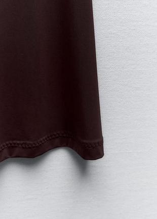 Довга шоколадна мінімалістична спідниця в стилі 90х zara7 фото