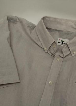 Lacoste 39 l рубашка из легчайшего хлопка короткий рукав свежие коллекции1 фото