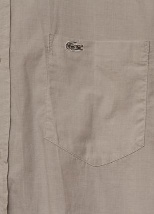 Lacoste 39 l рубашка из легчайшего хлопка короткий рукав свежие коллекции6 фото