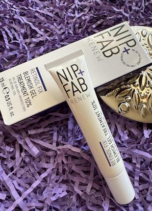 Точковий гель проти пігментних плям із ретинолом 10% nip+fab retinol fix blemish treatment gel 10%