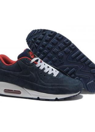 Жіночі сині кросівки nike air max 90 tweed — nd001