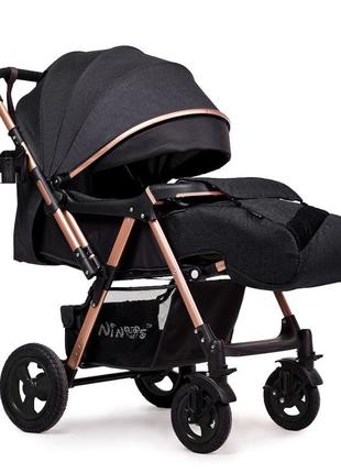 Прогулочная коляска ninos maxi black4 фото